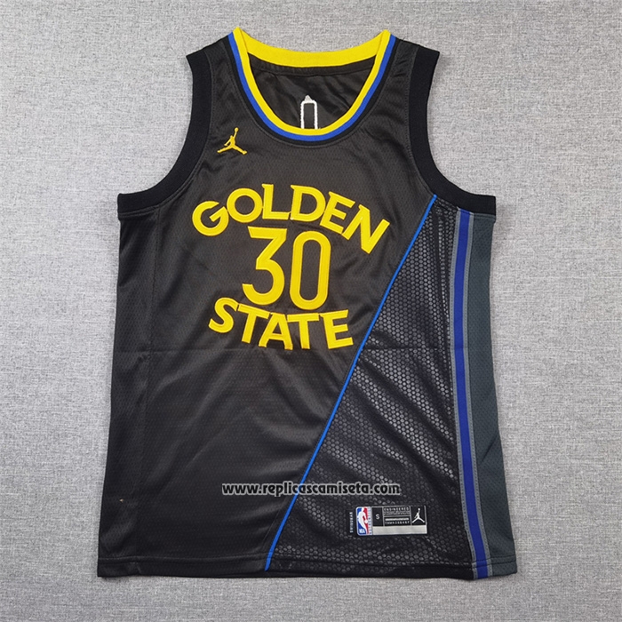 Camiseta Nino Golden State Warriors Stephen Curry NO 30 Statement 2024-25 Negro
